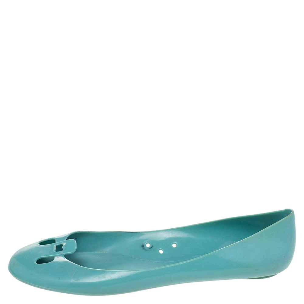 Marc Jacobs Blue Rubber Ballet Flats Size 38 For Women 2 Marc Jacobs Blue Rubber Ballet Flats Size 38 For Women - Image 2