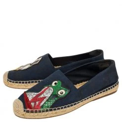 Marc Jacobs Black Canvas Espadrille Flats Size 38 For Women -Marc Jacobs shop luxury women marc jacobs used shoes p496240 004