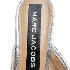 Marc Jacobs Metallic Silver Crackle Leather Criss Cross Slide Sandals Size 39 For Women 14 Marc Jacobs Metallic Silver Crackle Leather Criss Cross Slide Sandals Size 39 For Women -Marc Jacobs shop luxury women marc jacobs used shoes p519762 002