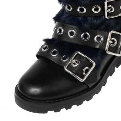 Marc By Marc Jacobs Black/Blue Ricky Rex Rabbit Fur And Leather Buckled Moto Boots Size 35.5 For Women 14 Marc By Marc Jacobs Black/Blue Ricky Rex Rabbit Fur And Leather Buckled Moto Boots Size 35.5 For Women -Marc Jacobs shop luxury women marc jacobs used shoes p564339 005