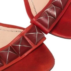 Marc Jacobs Red Leather Studded Ankle Strap Sandals Size 37 For Women 18 Marc Jacobs Red Leather Studded Ankle Strap Sandals Size 37 For Women -Marc Jacobs shop luxury women marc jacobs used shoes p599680 006