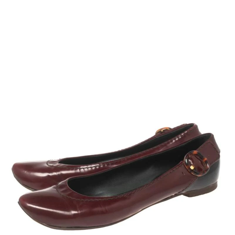 Marc Jacobs Burgundy Patent Ballet Flats Size 37 For Women 4 Marc Jacobs Burgundy Patent Ballet Flats Size 37 For Women - Image 4
