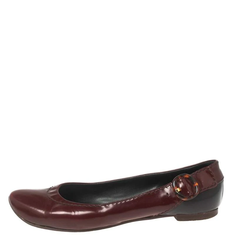Marc Jacobs Burgundy Patent Ballet Flats Size 37 For Women 2 Marc Jacobs Burgundy Patent Ballet Flats Size 37 For Women - Image 2
