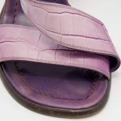 Marc Jacobs Purple Croc Embossed Leather Slingback Sandals Size 39 For Women -Marc Jacobs shop luxury women marc jacobs used shoes p653096 004
