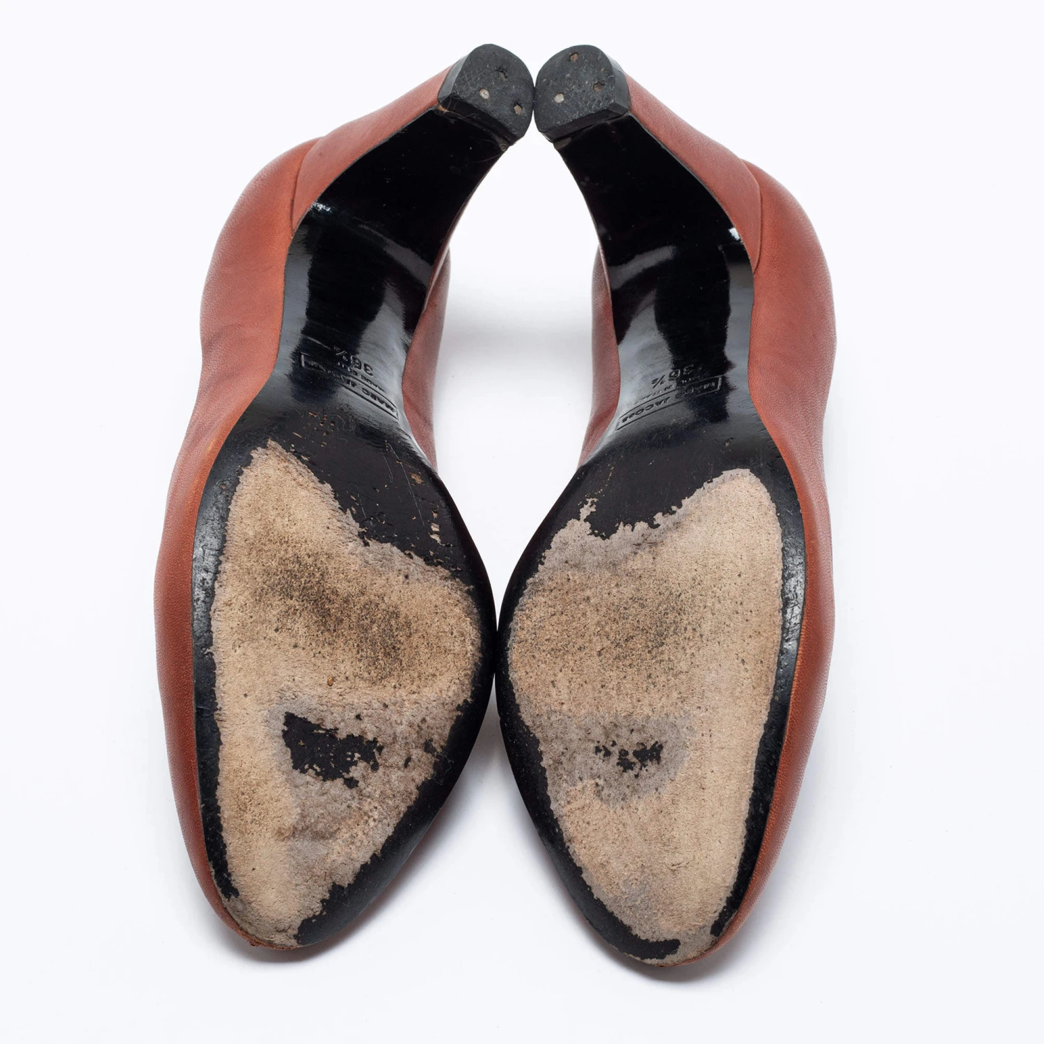 Marc Jacobs Brown Leather Round Toe Pumps Size 36.5 For Women 6 Marc Jacobs Brown Leather Round Toe Pumps Size 36.5 For Women - Image 6