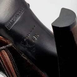 Marc Jacobs Metallic Bronze Patent Leather Ankle Length Boots Size 40.5 For Women -Marc Jacobs shop luxury women marc jacobs used shoes p666358 009