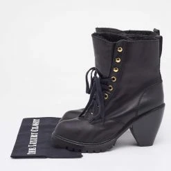 Marc Jacobs Black Leather Fur Lined Ankle Length Boots Size 41 For Women -Marc Jacobs shop luxury women marc jacobs used shoes p668859 001