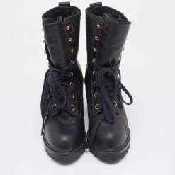 Marc Jacobs Black Leather Fur Lined Ankle Length Boots Size 41 For Women -Marc Jacobs shop luxury women marc jacobs used shoes p668859 003