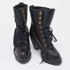 Marc Jacobs Black Leather Fur Lined Ankle Length Boots Size 41 For Women -Marc Jacobs shop luxury women marc jacobs used shoes p668859 004