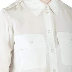 Marc Jacobs Ivory Silk Epaulette Detail Button Front Shirt M For Women 9 Marc Jacobs Ivory Silk Epaulette Detail Button Front Shirt M For Women -Marc Jacobs shop luxury women used clothes p205984 003